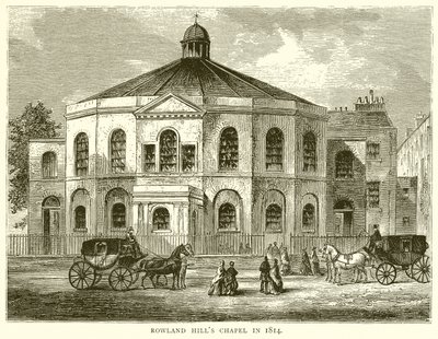Rowland Hills Kapel in 1814 door English School