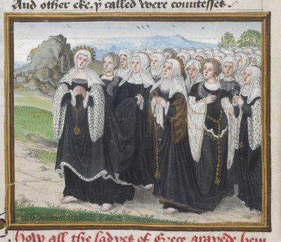 Griekse vrouwen op weg naar Thebe, uit het 