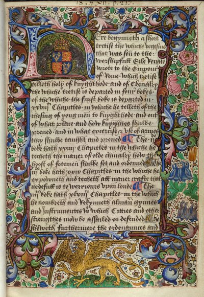 Royal 18 A. XII fol.1 Verlichte initiaal 