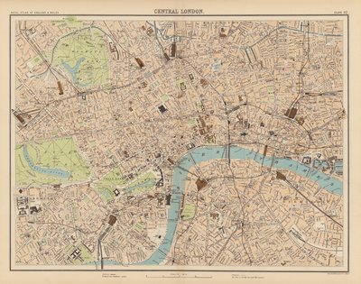 Royal Atlas, ca. 1900: Centraal Londen door English School