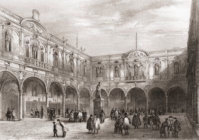 Royal Exchange, Londen, Engeland door English School