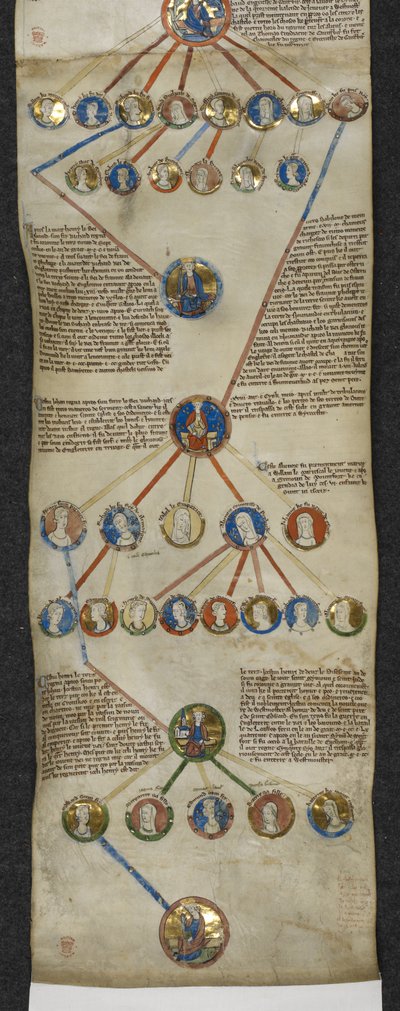 Royal MS 14 B V, Genealogische Kroniek van de Engelse Koningen, Hendrik II tot Edward I (perkament) door English School