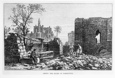 Ruïnes van Famagusta, Cyprus, uit In an Enchanted Island door W.H. Mallock, gepubliceerd in 1889 door English School