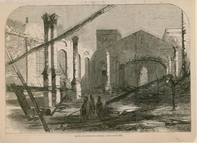 Ruïnes van de Limehouse Kerk door English School