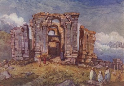 Ruïnes van de Martand Zonnetempel, Kashmir door English School