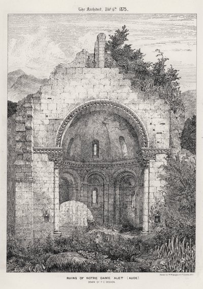 Ruïnes van Notre Dame Alet, Aude door English School