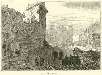 Ruïnes van Thionville, december 1870 door English School