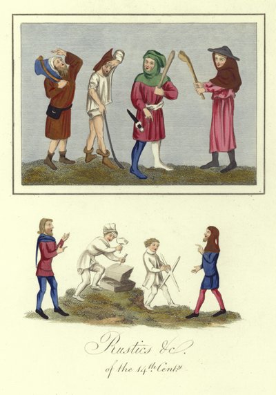 Boeren van de 14e eeuw door English School