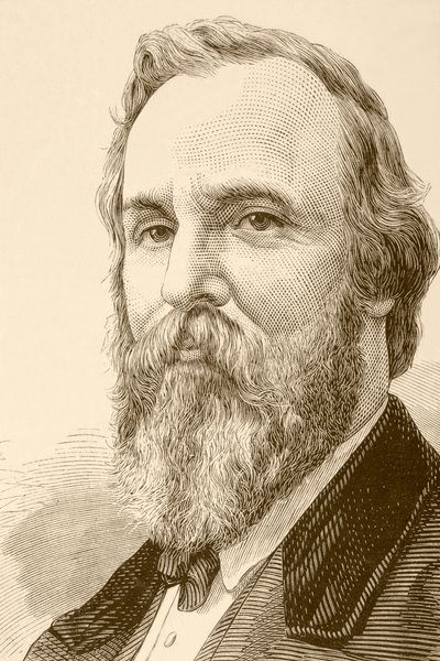 Rutherford Birchard Hayes (litho) door English School