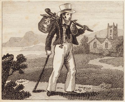 Matroos op reis naar huis (gravure) door English School