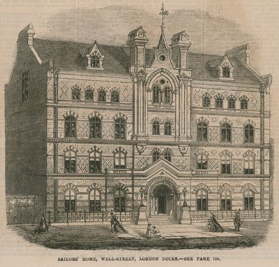 Sailors Home, Well Street, London Docks door English School
