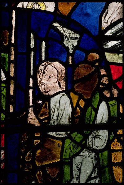 Sint Jozef, detail (noord roosvenster, 13e eeuw) door English School