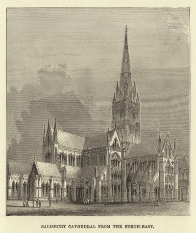 Salisbury Kathedraal vanuit het noordoosten door English School
