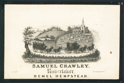 Samuel Crawley, begrafenisondernemer door English School