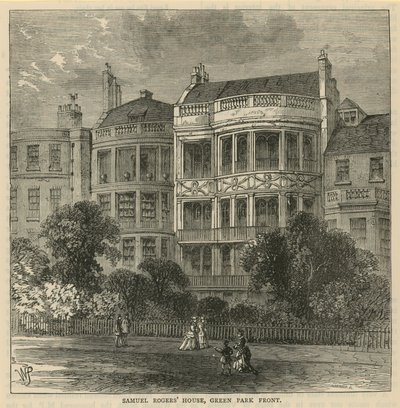 Samuel Rogers Huis, Green Park voorkant door English School