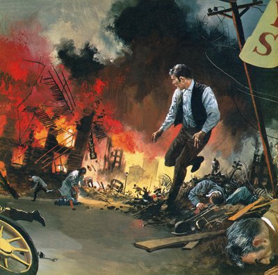 Aardbeving in San Francisco van 18 april 1906 door English School