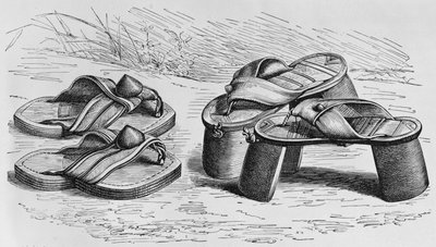 Sandalen en klompen uit West-Soedan, mogelijk Mandingo, uit 