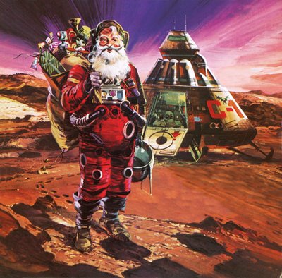 Kerstman op Mars, afgebeeld in 1976 door English School