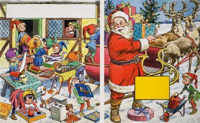 Kerstman organiseert cadeaus door English School