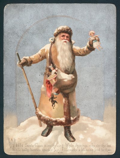 Kerstman in de wolken door English School