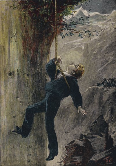 Geredd. Illustratie uit The Natural Bridge, or One Niche the Highest, door Elihu Burritt door English School