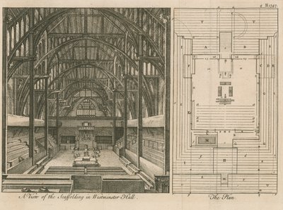 Steigers in Westminster Hall door English School