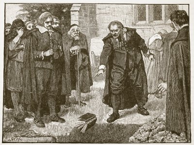 Scène bij de begrafenis van Chillingworth, illustratie uit Cassells Illustrated History of England door English School