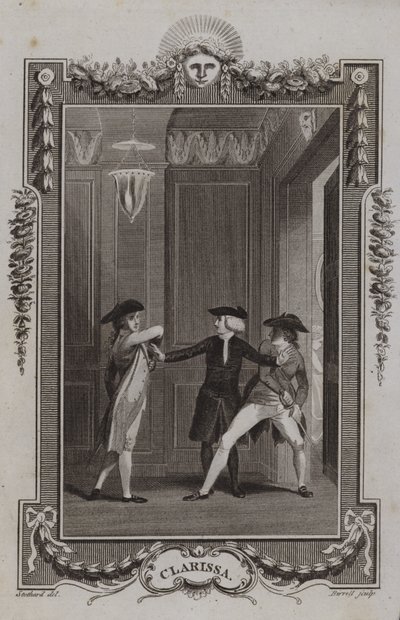 Scène uit Clarissa, door Samuel Richardson door English School