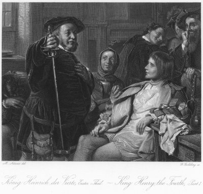 Scène uit Hendrik IV Deel I door English School