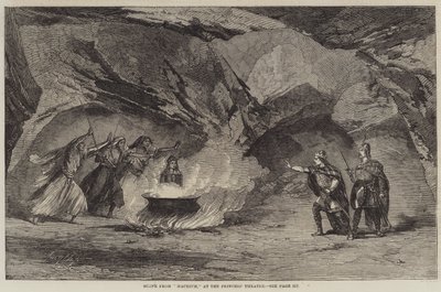 Scène uit "Macbeth," in het Princess