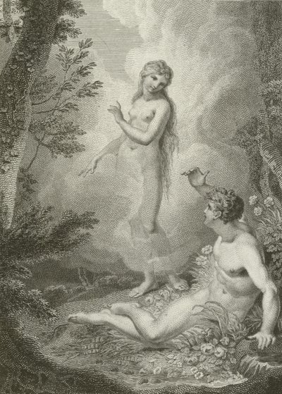 Scène uit Paradise Lost, door John Milton door English School