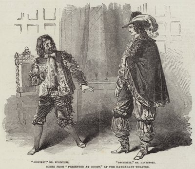 Scène uit Presented at Court, in het Haymarket Theatre door English School