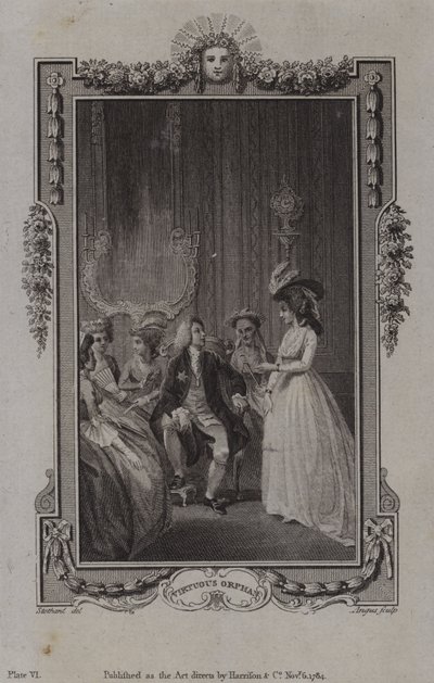 Scène uit De deugdzame wees, door Mary Collyer door English School