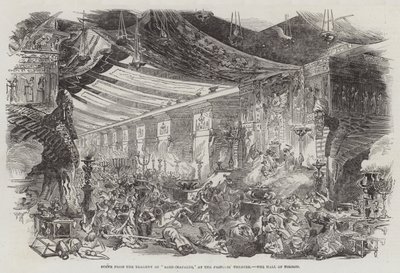 Scène uit de tragedie van "Sardanapalus," in het Princess