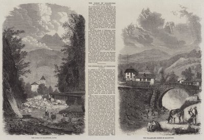 Scènes in Sallenches (gravure) door English School