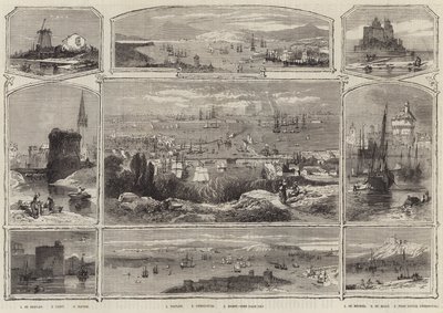 Scènes van Frankrijk (gravure) door English School