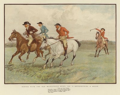 Scènes met de Old Mickledale Hunt door English School