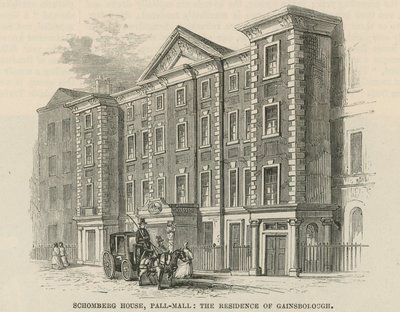 Schomberg House, Pall Mall, Londen, de residentie van Thomas Gainsborough door English School