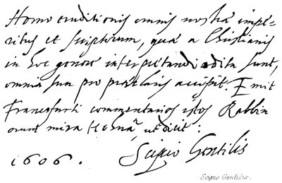 Scipio Gentilis door English School