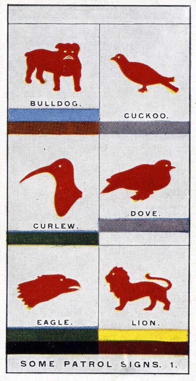 Scout patrouilletekens, 1929 door English School