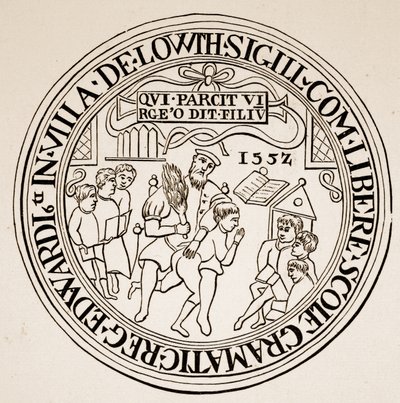 Zegel van Louth Grammar School, 1552 door English School
