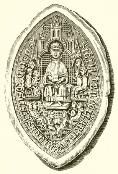 Zegel van de Universiteit van Oxford, ca. 1300 door English School