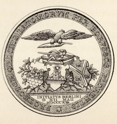 Zegel van de Metselaars van Berlijn, 1812, uit 
