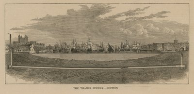 Doorsnede van de Thames Subway door English School