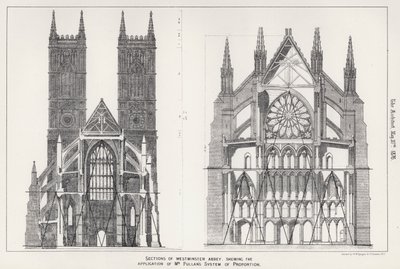 Doorsneden van Westminster Abbey, met Toepassing van Mr Pullan