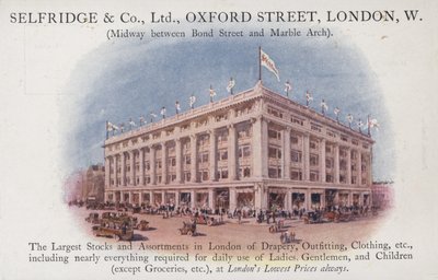 Selfridge and Company Limited, Oxford Street, Londen, West door English School