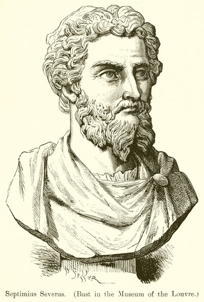 Septimius Severus. (Buste in het museum van het Louvre) door English School
