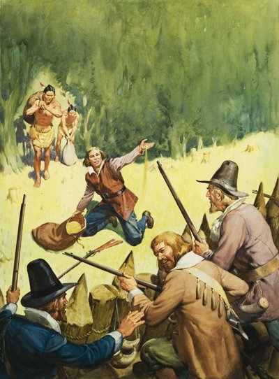 Kolonisten en Amerikaanse Indianen door English School