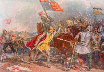 Shakespeare: Richard de Derde bij Bosworth, Koning Richard III, Act V, Scene 4 door English School