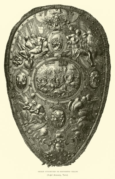 Schild toegeschreven aan Benvenuto Cellini door English School